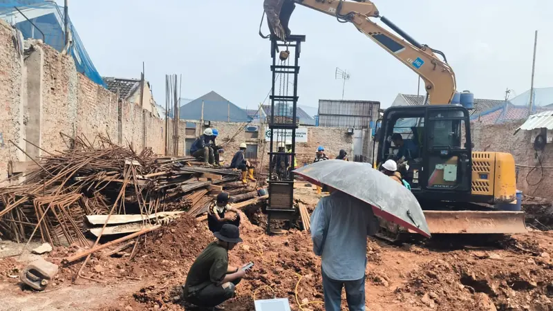 Pekerjaan tiang bor di Mess Karyawan Ithaca, Cipete Selatan